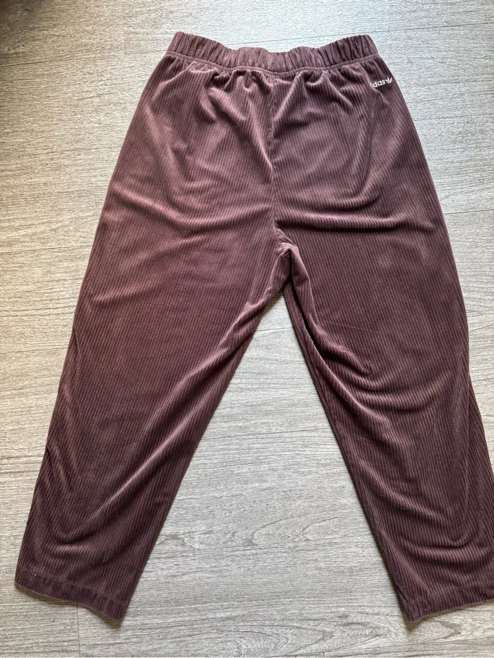 adidas Brown Corduroy Trefoil Pants sz S - Picture 5 of 8